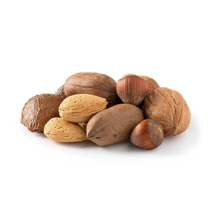 NUTS U.S. – Mixed Nuts In Shell (Almonds Walnuts Hazelnuts Pecans Brazil Nuts) | No Added Colors and No Artificial Flavors | Fresh Buttery Taste and Raw |Packed In Resealable Bags (2 LBS)