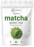Micro Ingredients Organic Matcha Green Tea Powder 2 lb | First Harvest Culinary Grade from Japan | 100% Pure &amp Unflavored | Great for Tea Latte &amp Smoothies | Non-GMO 0 Calories Eco-Friend