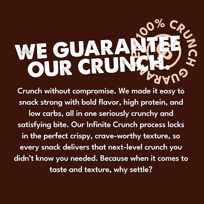 CRISP POWER Protein Pretzels NEW Cinnamon Crunch 26G Protein High Protein Snack High Fiber Low Carb Crunchy Pretzel Snacks No Added Sugar 1.75 oz Bags 6 Pack Vegan Keto