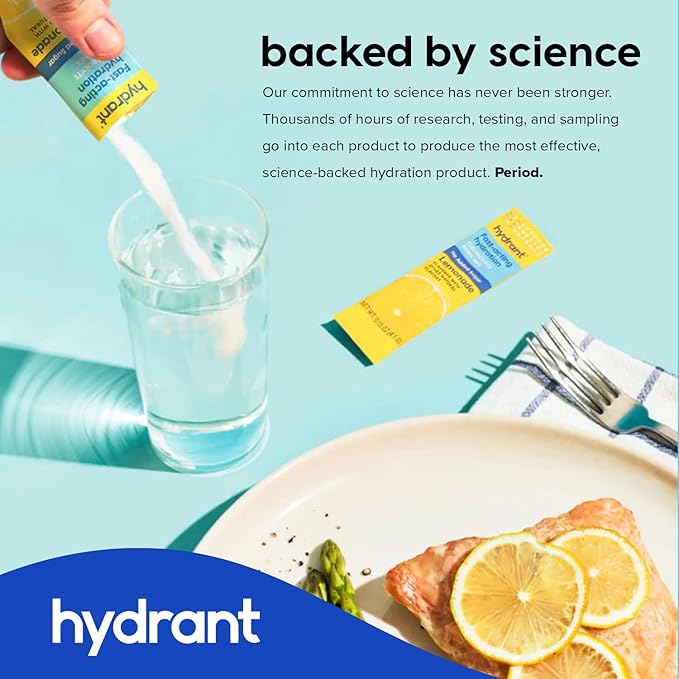 Hydrant - Bulk Electrolyte Powder Iced Tea Lemonade Flavor 30 Servings Instant Hydration Powder - Low Sugar Drink Mix for Daily Use Travel &amp Workouts