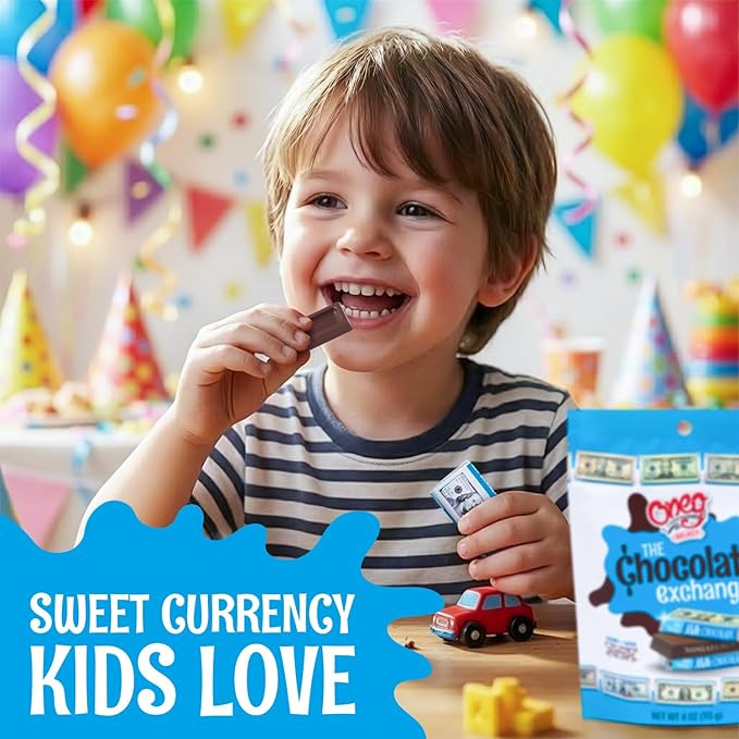 Money Chocolate Bars 4oz Bag of Money Themed Candy Perfect Chocolate Dollar Bills for Party Favors Piñatas Classroom Rewards or Holiday Stockings Great for Kids Adults Teachers and Collectors (