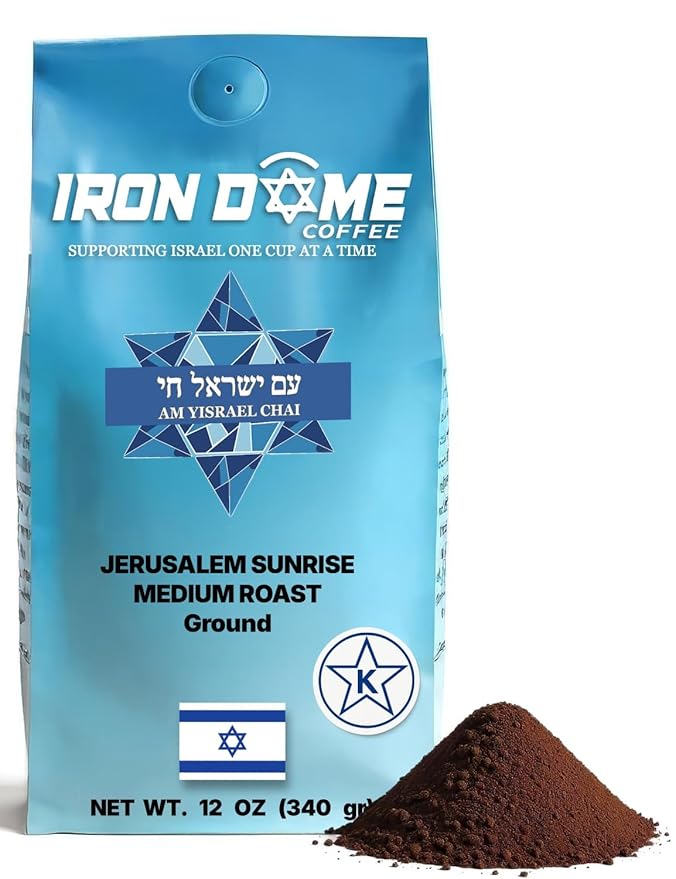 Iron Dome Coffee – Jerusalem Sunrise Medium Roast Ground Coffee – Smooth and Balanced 12oz Bag – Freshly Roasted Ground Coffee – Inspired by the Warmth and Heritage of Jerusalem