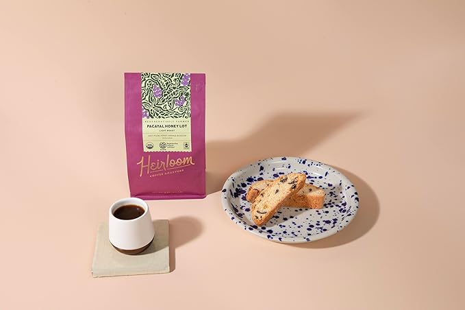 Heirloom Coffee Roasters - Pacayal Honey Lot - Light Roast - Whole Bean Coffee - 100% Regenerative Organic Certified 12oz