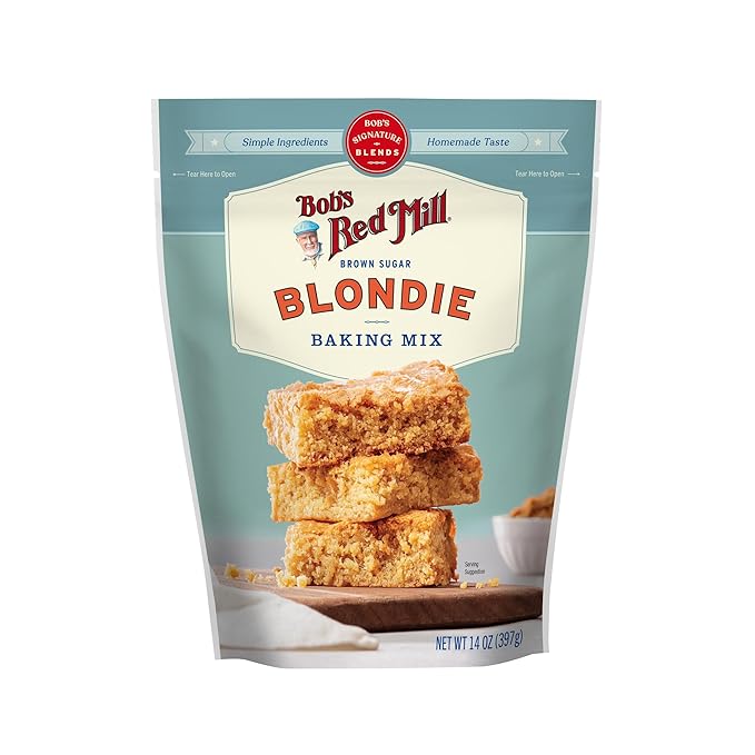 Bob's Red Mill Brown Sugar Blondie Baking Mix 14 Ounce (Pack of 4) - Simple Clean Ingredients Homemade Taste Non-GMO