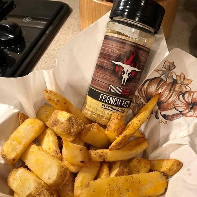 Burger &amp French Fry Seasoning Pack | No Artificial Flavors No MSG added | Gourmet Seasoning for Hamburgers and Fries | Runnin' Wild Foods 13.2 Ounces Total (Pack of 2)
