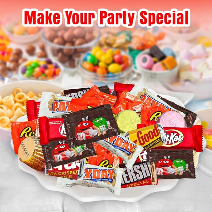 Assorted Chocolate Candy Variety Pack -5 Lb - Bulk Chocolate Mix- Easter -Bulk Mini Chocolate Candy Bars Individually Wrapped -Bulk Variety Pack Chocolates -Individually Wrapped Candies