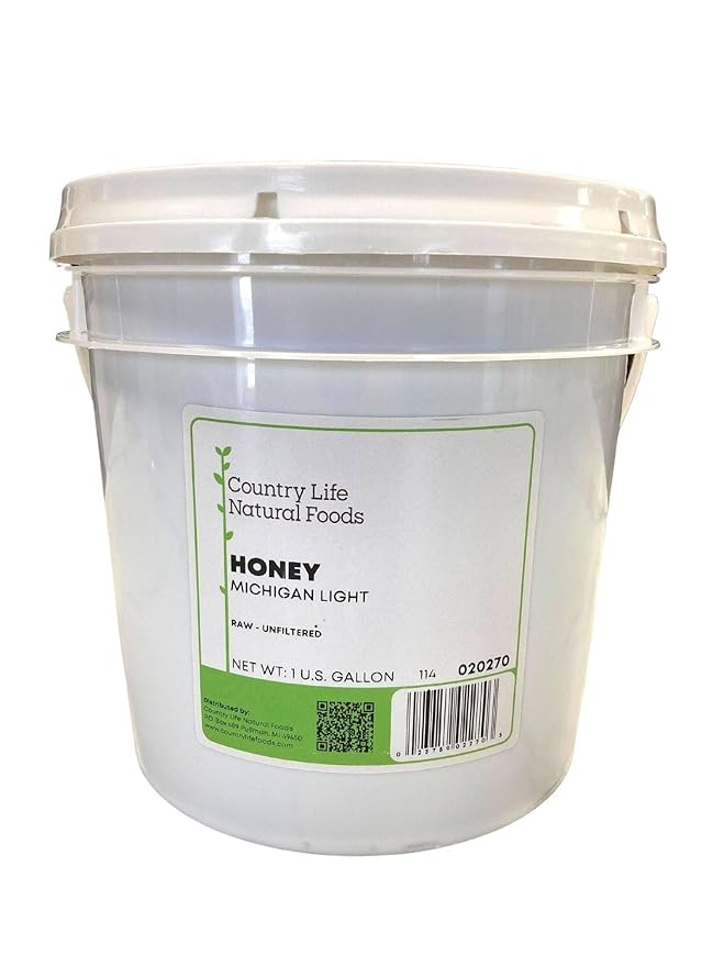 Country Life Natural Foods Michigan Light Raw Honey Unfiltered Unpasteurized 1 U.S. Gallon
