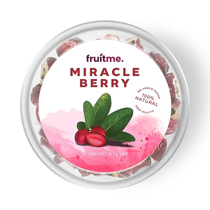 Miracle Berry Whole Fruit - 30 Gently Dried Miracle Fruit Seedless Halves - Sweeten Those Sour Moments with Unique Taste Changing Magic Berry