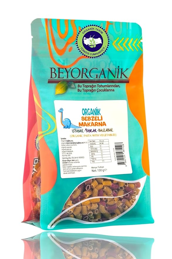 Organic Kids Vegetable Pasta 15% Vegetables 5.3oz - Pesticide &amp Aflatoxin Tested Children's Food