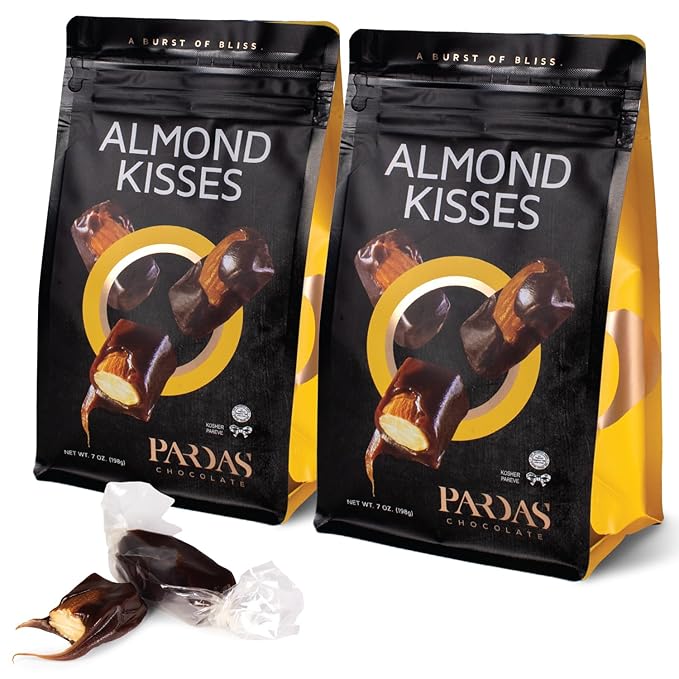 Almond Chocolate Kisses 7oz 2 Pack of Chocolate Ideal for Satisfying your Sweet Cravings Sharing with Family and Friends Perfect Chocolates for Gifting on Special Occasions