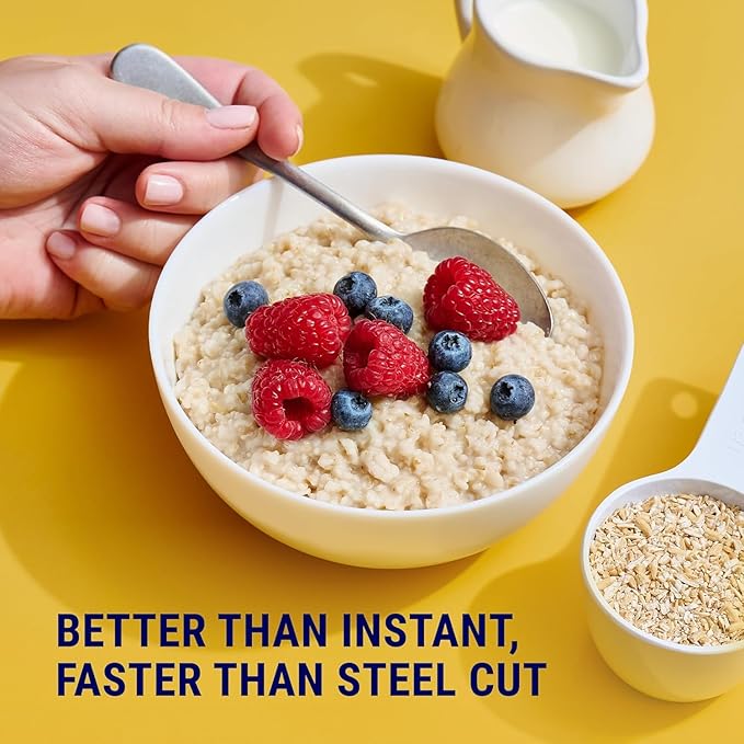 COACH'S OATS Whole Grain Oatmeal (48 oz) Pack of 3 | Cracked n’ Toasted | Quick-Cooking Steel Cut Texture | Heart-Healthy Delicious Breakfast | Microwavable Stovetop Overnight Oatmeal