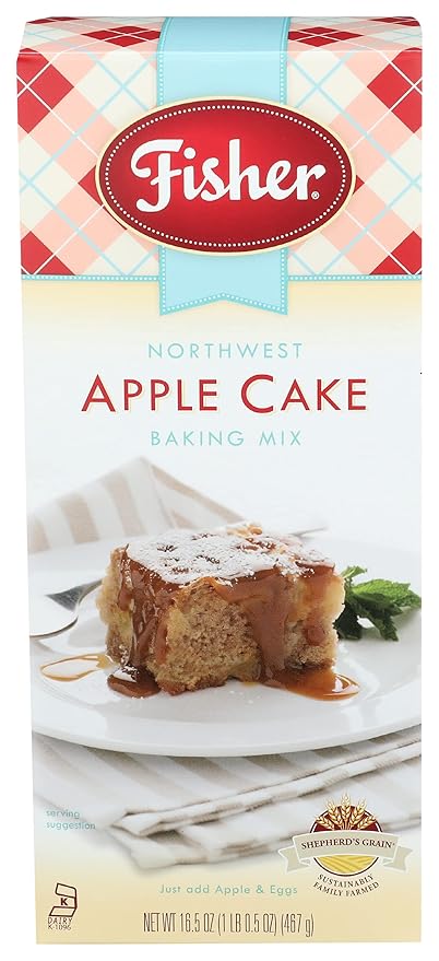 Fisher Northwest Apple Cake Mix 16.5 OZ (Pack of 3)