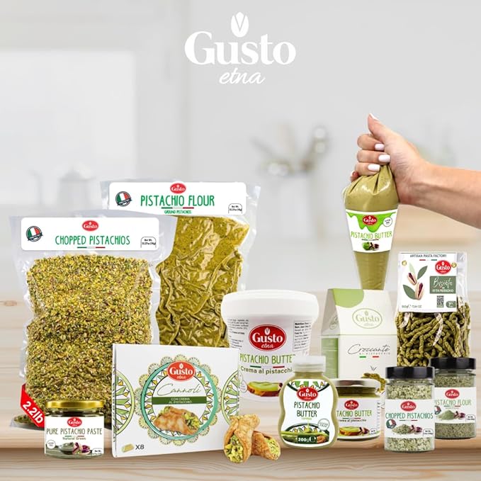 Pistachio Flour 8.8 oz (250 g) Fine Chopped Pistachio Flour Ground Pistachios Pistachio Powder Gluten Free Flour High Protein Non Gmo Italy by Gusto ETNA