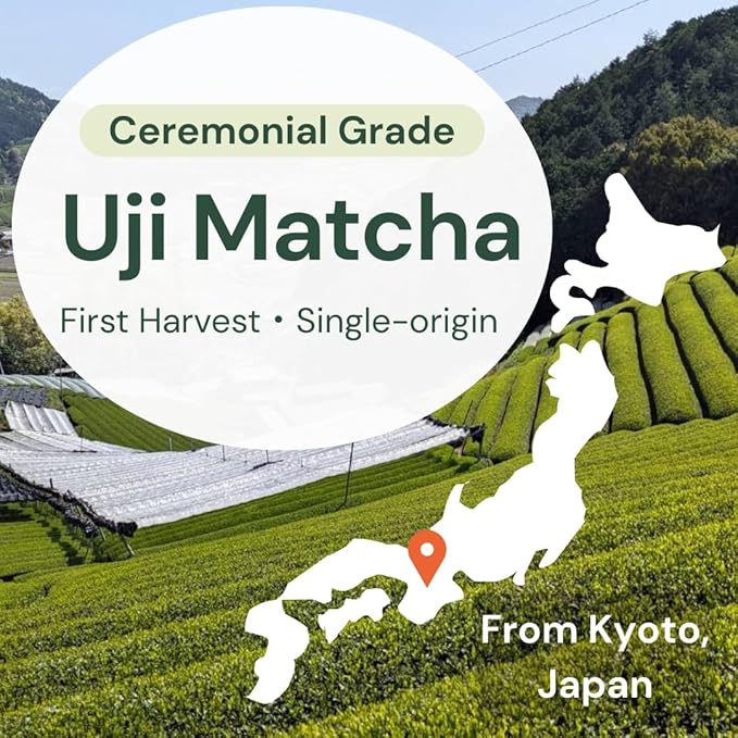 Wako Matcha Single-Origin Uji Matcha from Kyoto Japan (40g / 1.4 oz) – First Harvest Authentic Ceremonial Grade Green Tea Powder for Your Daily Morning Boost Café-Quality Hot or Iced Matcha and L