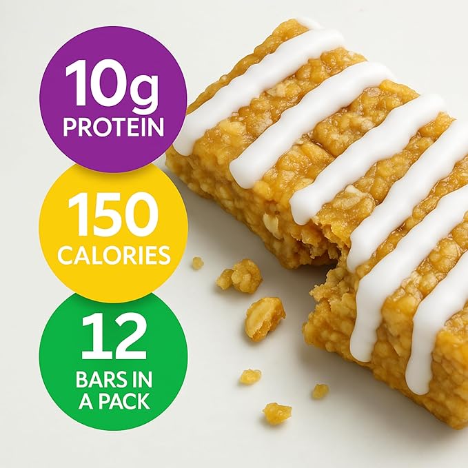 HMR Bright Bites Duo Lemon &amp Ice Oatmeal Protein Bar Combo (24 Count) | 10g of Protein Low Calorie | Nutritious Snack to Support Weight Maintenance