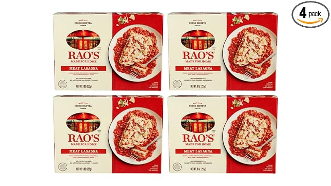 Generic Raos Entree Meat Lasagna 9 OZ 4 Pack