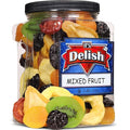Dried Mixed Fruit with Prunes by It's Delish 2 lbs (32 Oz) Jumbo Container | Snack Mix of Prunes Apricots Plums Apple Rings Nectarines Peaches Pears Kiwi Slices | Dry Fruits - Vegan Kosher Hea