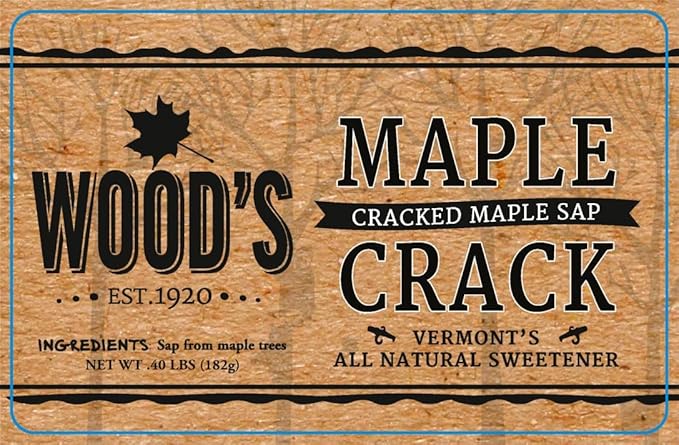 Wood’s Maple Crack – 100% Pure Vermont Maple Sugar Topping – All-Natural Crunchy Sweetener – Healthy Sugar Alternative – Single Ingredient – Perfect for Oatmeal Yogurt Desserts &amp More – 6 oz