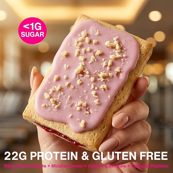 Legendary Foods 22g Protein Pastry 0g Added Sugar Low Carb Gluten Conscious Keto Snack Ideal for Glucose Management Includes Whey Protein Isolate 8 Pack Cherry Crumble