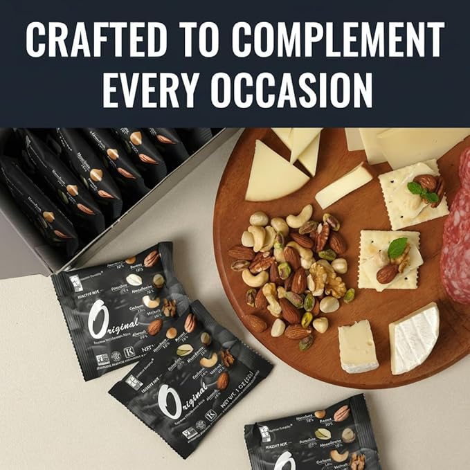 Roastery Coast - Mixed Nuts Variety Pack for Adults | Healthy Snacks | Individual Packs | Unsalted | No Peanuts | Assorted Nuts Snack | Pistachios | Almonds | Hazelnuts | Pecans | Slow Dry-Roasted