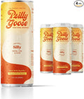 Non-Alcoholic Social Drink &amp Functional Beverage | Silly - Passionfruit Mango 12 FL OZ | Powered by Kanna &amp Lion's Mane | 4-Pack