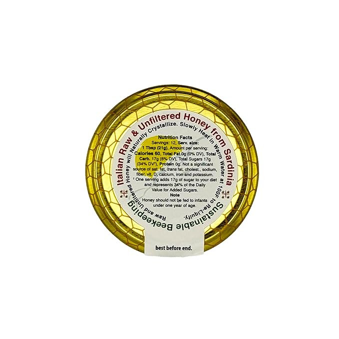 WellEatable Eucalyptus Organic Raw Honey from Eucalyptus Flowers Artisanal Complex Balsamic Honey from Sardinia Italy - 4 x (250gr) 8.81 Ounce (Pack of 4)