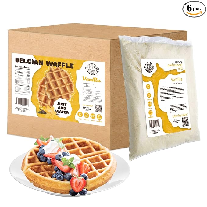 ALDKitchen Belgian Waffle Mix | Soy free | Nut free | Dough Mix for Egg Waffles (Vanilla 30 Pound (Pack of 1))