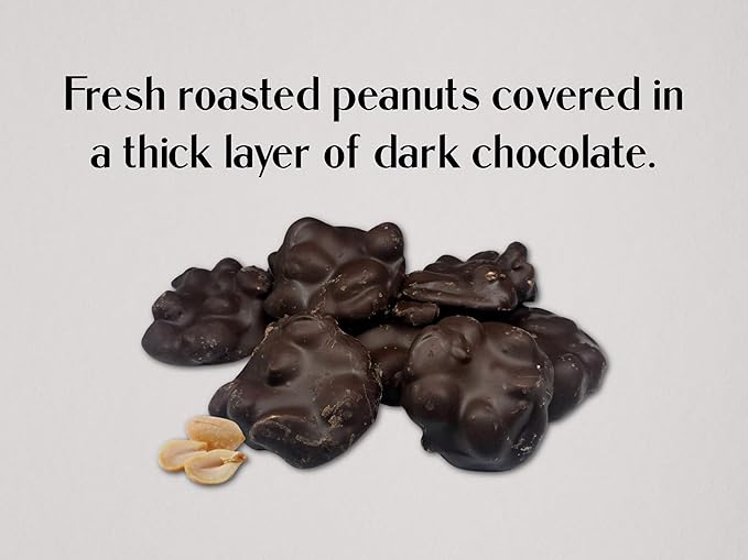 Goodland Farms Dark Chocolate Peanut Clusters 2 Pounds - Wholesale Bulk Candy Chocolate Covered Peanuts
