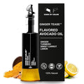 Flavored Cold Pressed Avocado Oil for Cooking Organic Avocado Oil Cooking Oil for Keto Vegan Kosher No Sodium GMO MSG or Additives Frying Oil 350 mL 11.8 Fl Oz Ginger Tease Flavor