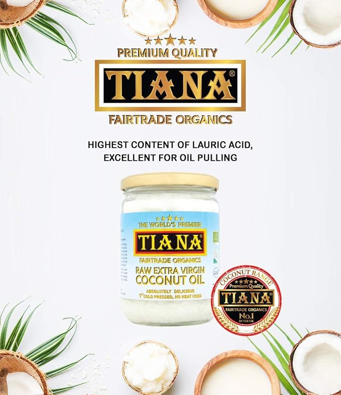 TIANA Fair Trade Organics Raw Extra Virgin Coconut Oil 500 ml