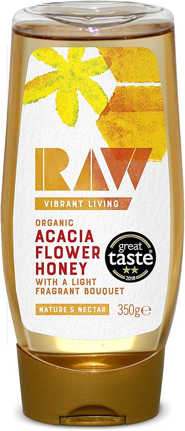 Raw Health Organic Squeezy Romanian Acacia Honey 350 g (Pack of 2)