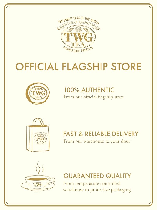 TWG Tea | Empire Tea Selection | 6 Varieties | Exclusive Tea Blends | 30 Hand Sewn Cotton Teabags | Gift Set
