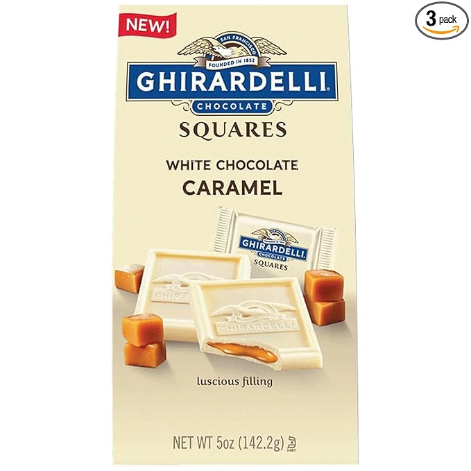 Ghirardelli White Chocolate Caramel Candy 5 Ounce Pack of 3