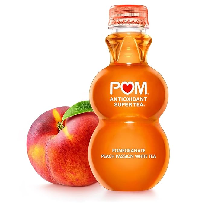 POM Wonderful Antioxidant Super Tea Pomegranate Peach Passion White Tea 12 fl oz (Pack of 6)