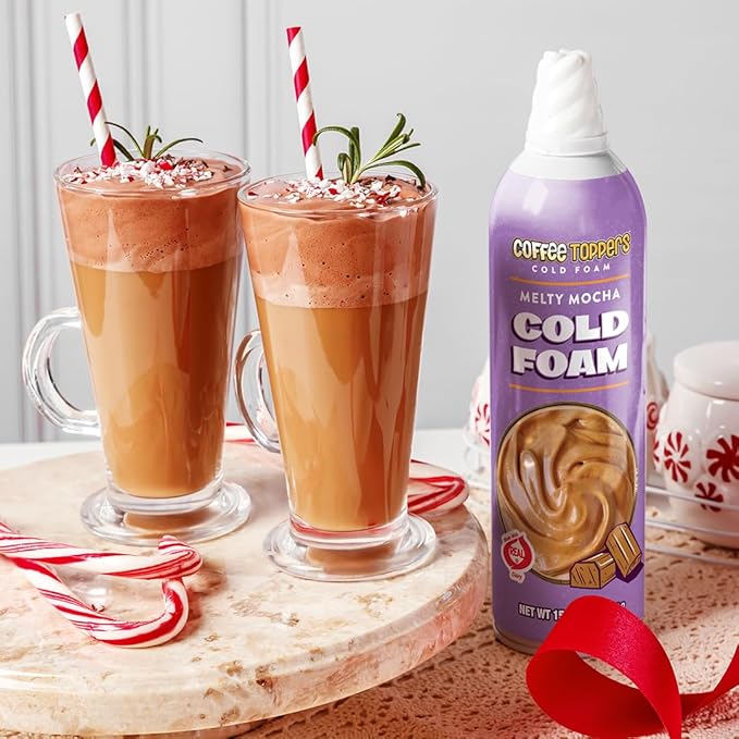 Coffee Toppers Cold Foam Mocha 15 Ounce (Pack of 3) Be Your Own Barista Kosher