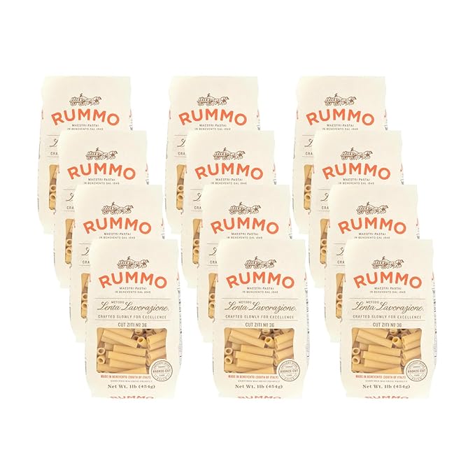 Generic R.ummo Ziti Cut Pasta 1 lb (Pack of 12)