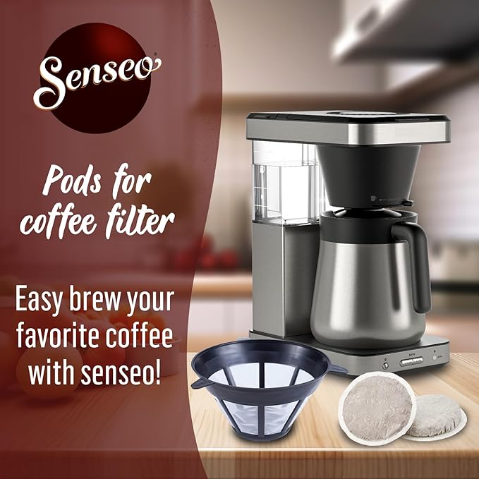 Senseo Mild Light Roast Coffee Pods 16 Count (Pack of 10) - Single Serve Coffee Pods Bulk Pack for Senseo Coffee Machine - Compostable Coffee Pods for Hot or Iced Coffee Cold Brew Coffee