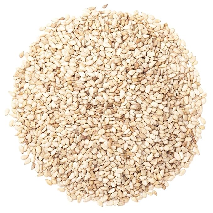 Hulled Sesame Seeds 12 Pounds – Whole Raw White Sesame Seeds Kosher and Vegan Unroasted Bulk Sesame. High in Magnesium Iron and Calcium. Perfect for Tahini Paste for Sprinkling Baked Goods.