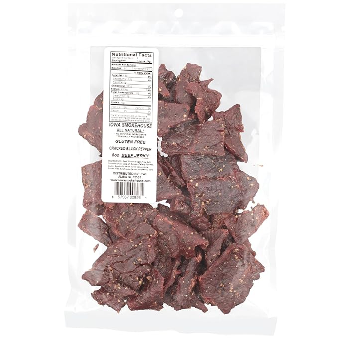 IOWA SMOKEHOUSE Ranch Hand Beef Jerky (Cracked Black Pepper 8 oz)