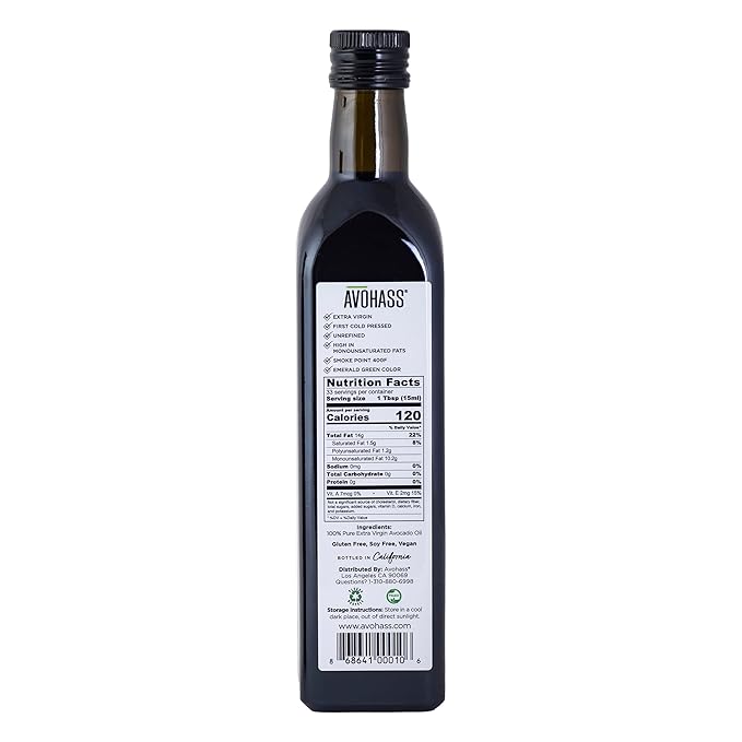 Avohass Kenya Extra Virgin Avocado Oil 2 Pack 16.9 fl oz Bottles Unrefined First Cold Pressed Non GMO