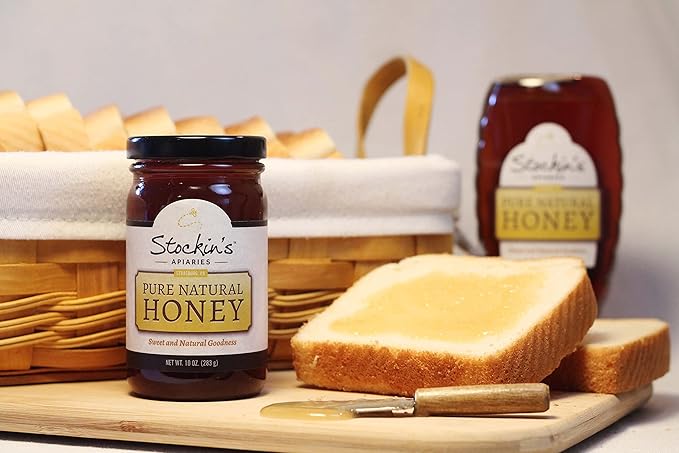 Stockin's Apiaries Pure Natural Honey Unheated Unfiltered &amp Nutritious 10 Oz.