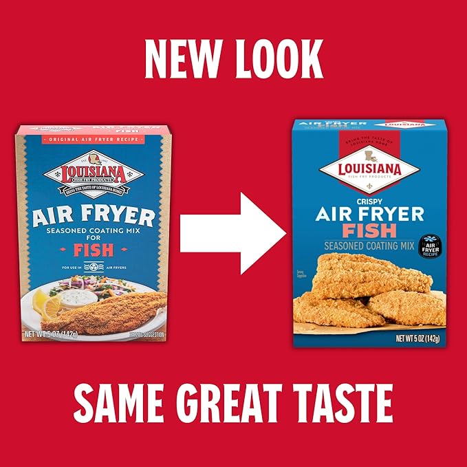 Louisiana Fish Fry Air Fry Fish Coating Mix 5 oz (Pack of 6)
