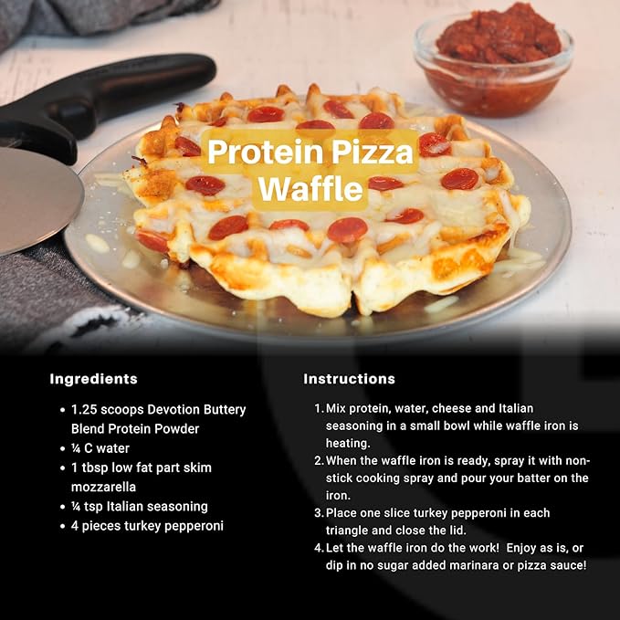 Devotion Nutrition Protein Powder Buttery Blend – 20g Whey Isolate &amp Casein Protein Blend – No Added Sugar Low Carb Gluten-Free Keto-Friendly 1g MCT Kosher – 2lb Pouch