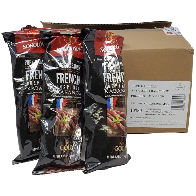 Pork Kabanos - Thin French Inspired Kabanosy Sokolow (20 pack)