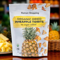 Kirkland Organic Dried Pineapple Tidbits – 26 oz Resealable Bag USDA Organic No Sugar Added Gluten Free Kosher Certified Single Ingredient No Preservatives Healthy Snack