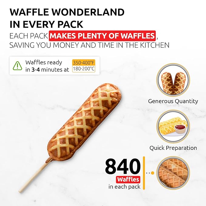 OldSoul Professional Corndog Waffle Mix | GLUTEN FREE &amp VEGAN | Vanilla Flavour | 30 Lbs | 840 Waffles (30 Lbs Gluten Free &amp Vegan)