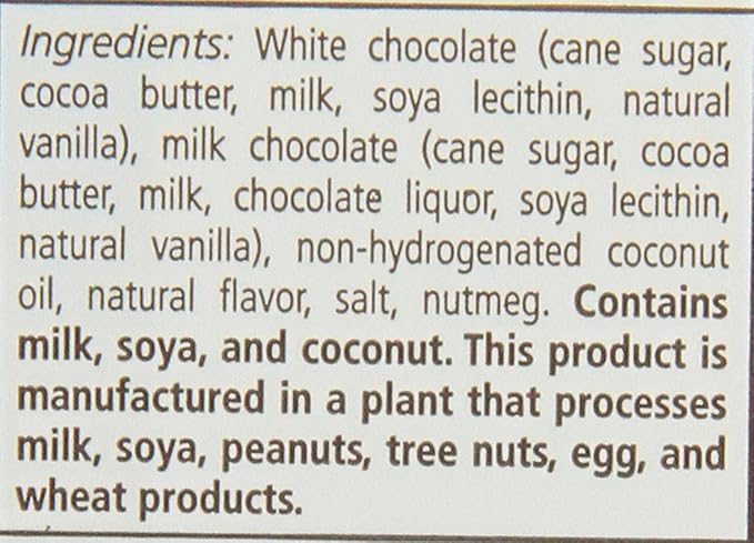Seattle Chocolates Bar Holiday Cheer Eggnog 2.5-Ounce (Pack of 12)
