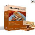 BestMed - High Protein Nutrition Bar - Low-Carb 15g Protein Low Sugar Low Calorie Meal Replacement Bar (Cinnamon 2 Box - 14 Count)