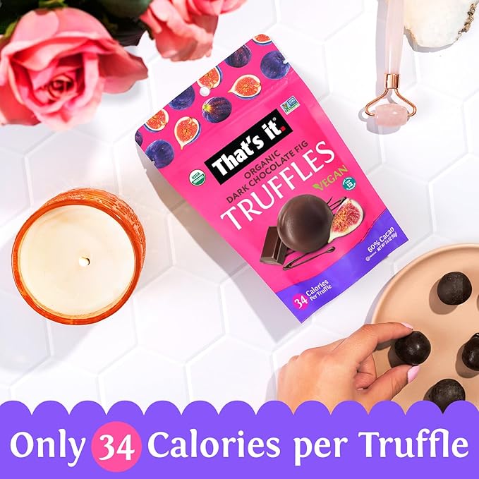 That's it Organic Dark Chocolate &amp Fig Truffles. 100% Plant-Based Vegan Gluten-Free All Natural (3 Pack)