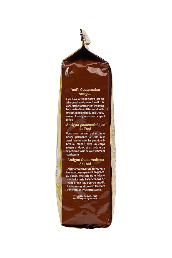 Coffee Fool's Organic Fair Trade Guatemalan Antigua (Whole Bean) (Pack of 2)